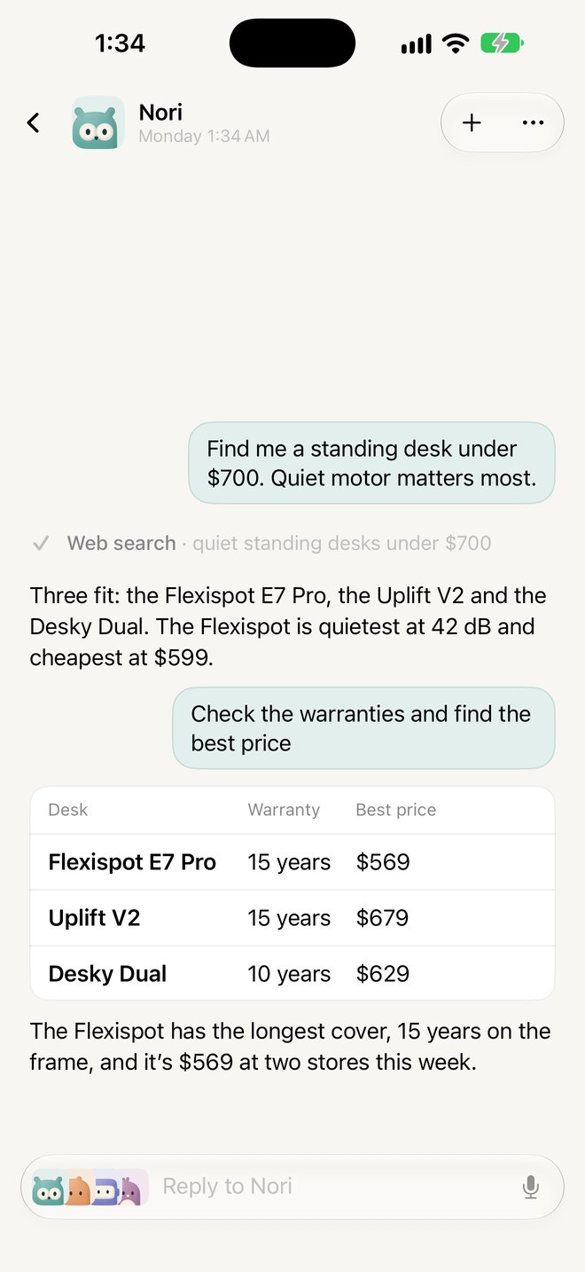 A chat with a bot